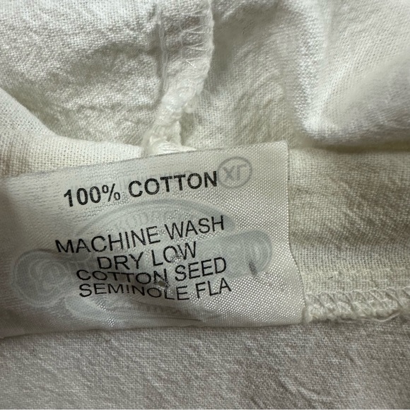 Cottonseed Pirates Will Work for Rum Full Zip White Hooded Jacket Mens XL - Picture 10 of 11